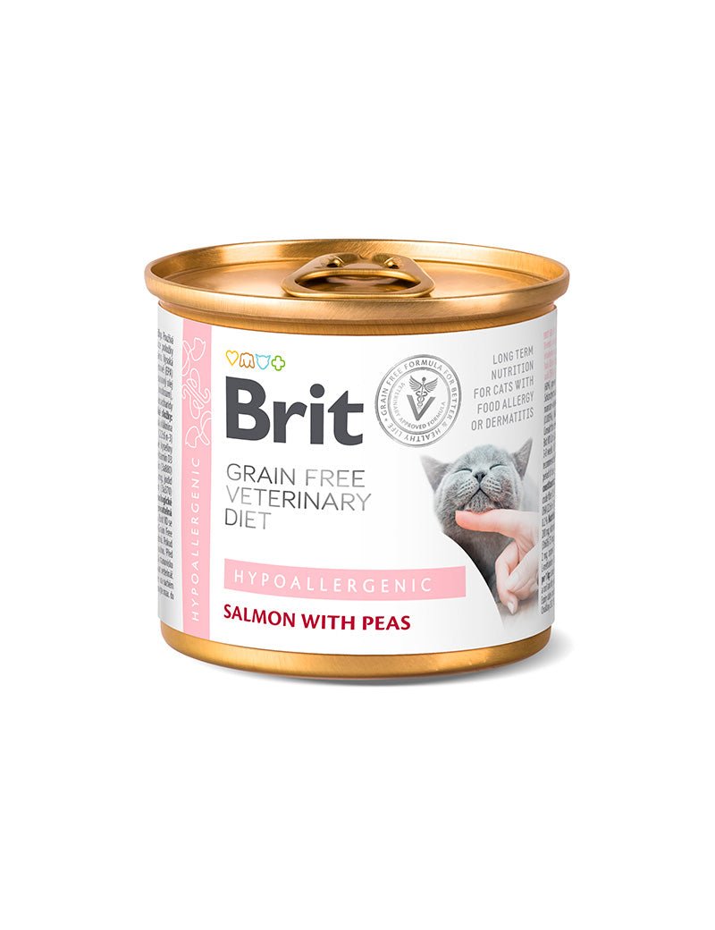 Brit GF Vet Diet Cat Cans Hypoallergenic - Handla på Gaston
