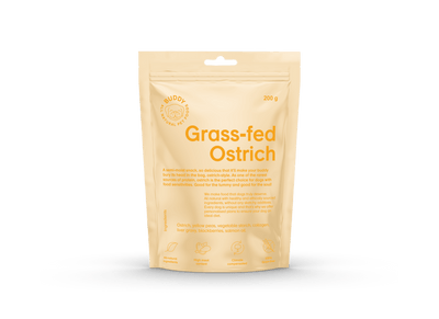 Buddy Semi - moist Snack Ostrich & Blackberries - Handla på Gaston