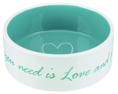 Pet's Home keramikskål, cream/petrol - Handla på Gaston