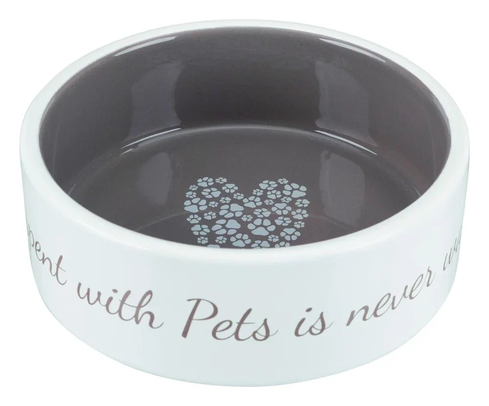 Pet's Home keramikskål, creame/taupe - Handla på Gaston