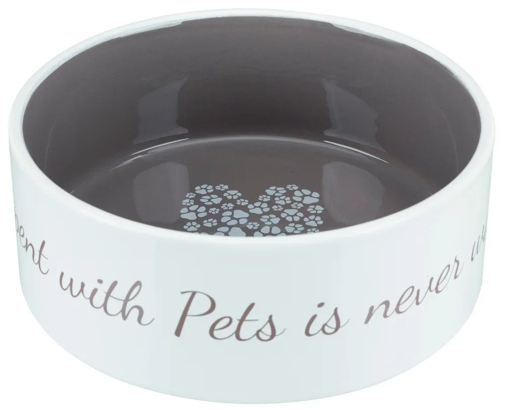 Pet's Home keramikskål, creame/taupe - Handla på Gaston