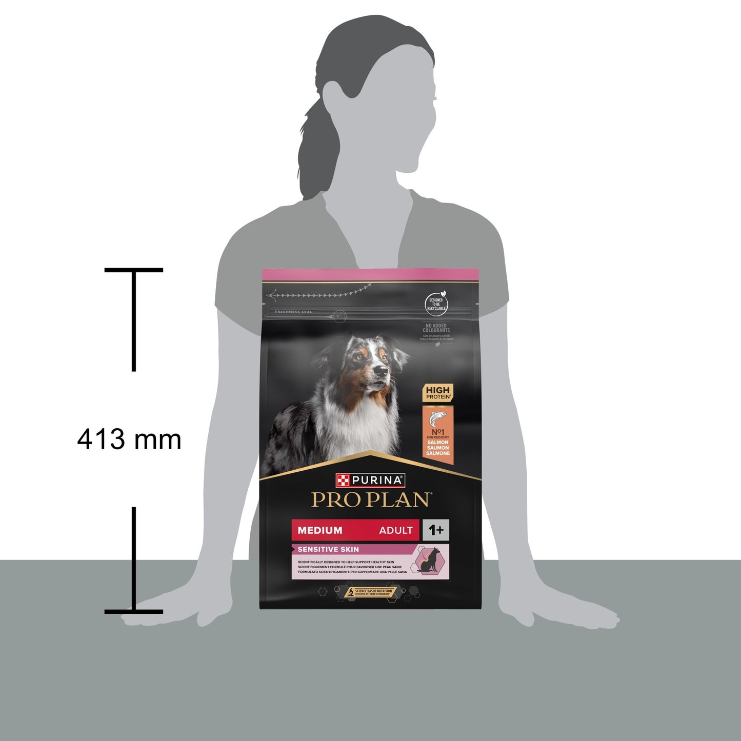 PURINA PRO PLAN Medium Adult Dog Sensitive Skin Rikt på lax - Handla på Gaston