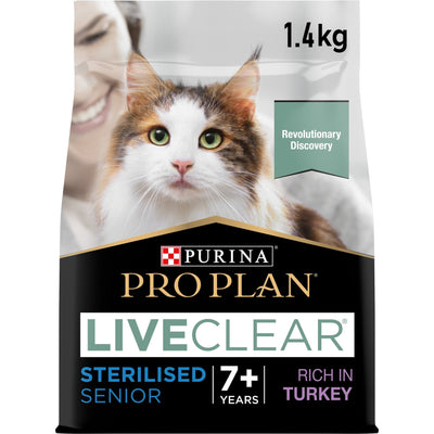 PURINA PRO PLAN LIVECLEAR Sterilised Senior 7+ years Rikt på kalkon - Handla på Gaston