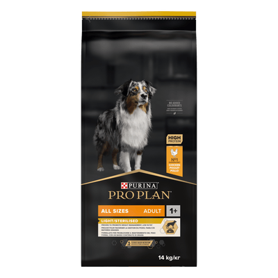 PURINA PRO PLAN All Sizes Adult Dog Light/Sterilised Rikt på Kyckling - Handla på Gaston