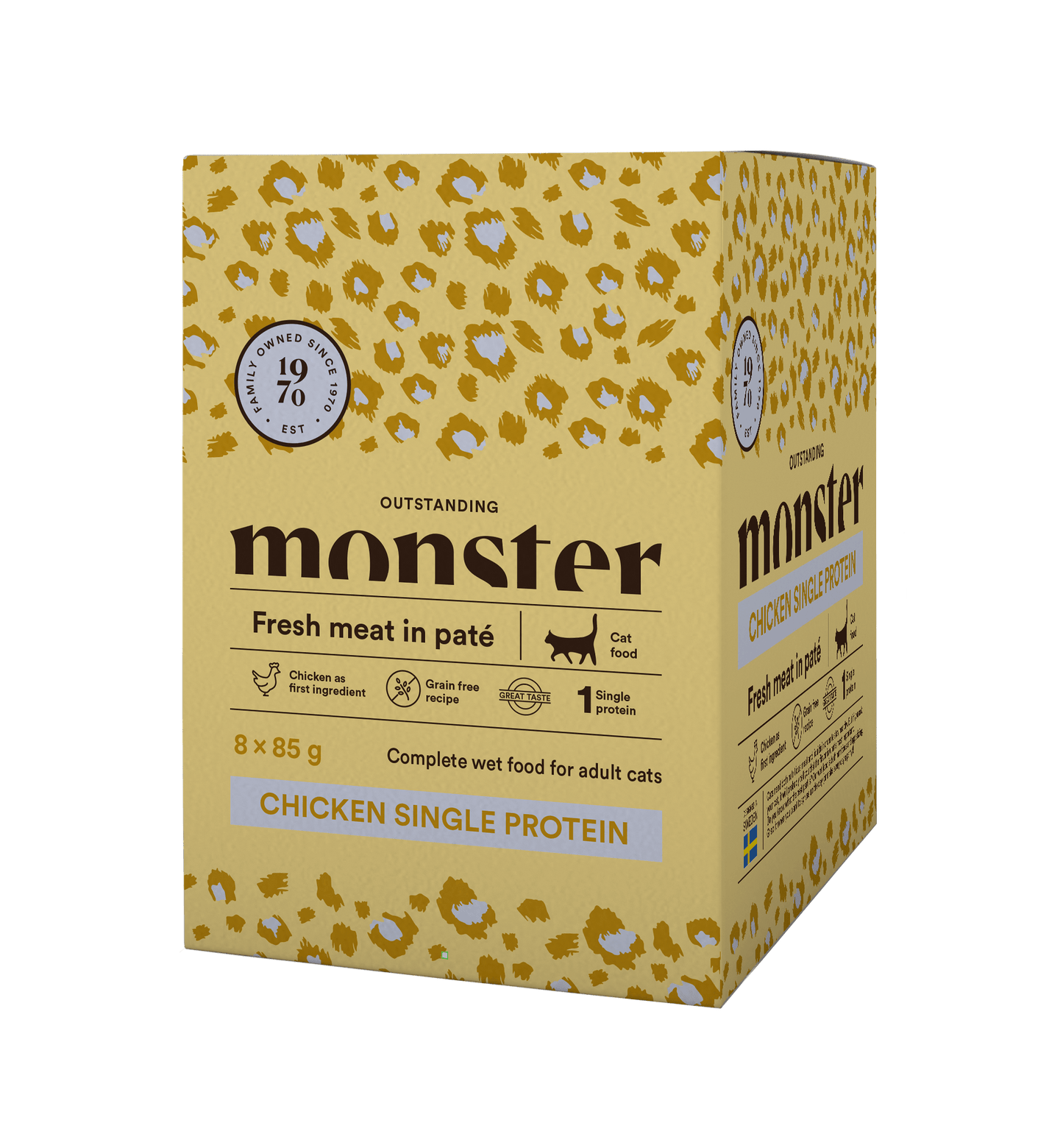 Monster Cat Pouches Adult Chicken - Handla på Gaston