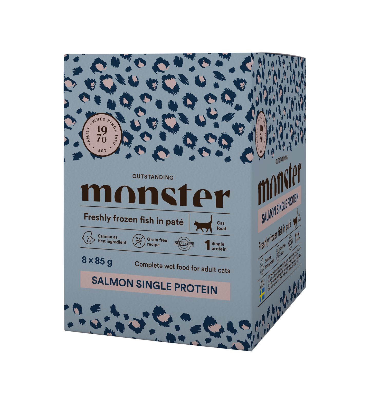 Monster Cat Pouches Adult Salmon - Handla på Gaston