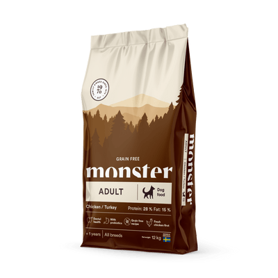 Monster Dog Grain Free Adult Chicken/Turkey - Handla på Gaston