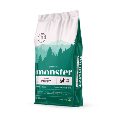 Monster Dog Grain Free Puppy All Breed Lamb/Duck - Handla på Gaston