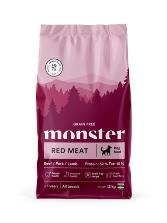 Monster Dog Grain Free Adult Red Meat - Handla på Gaston