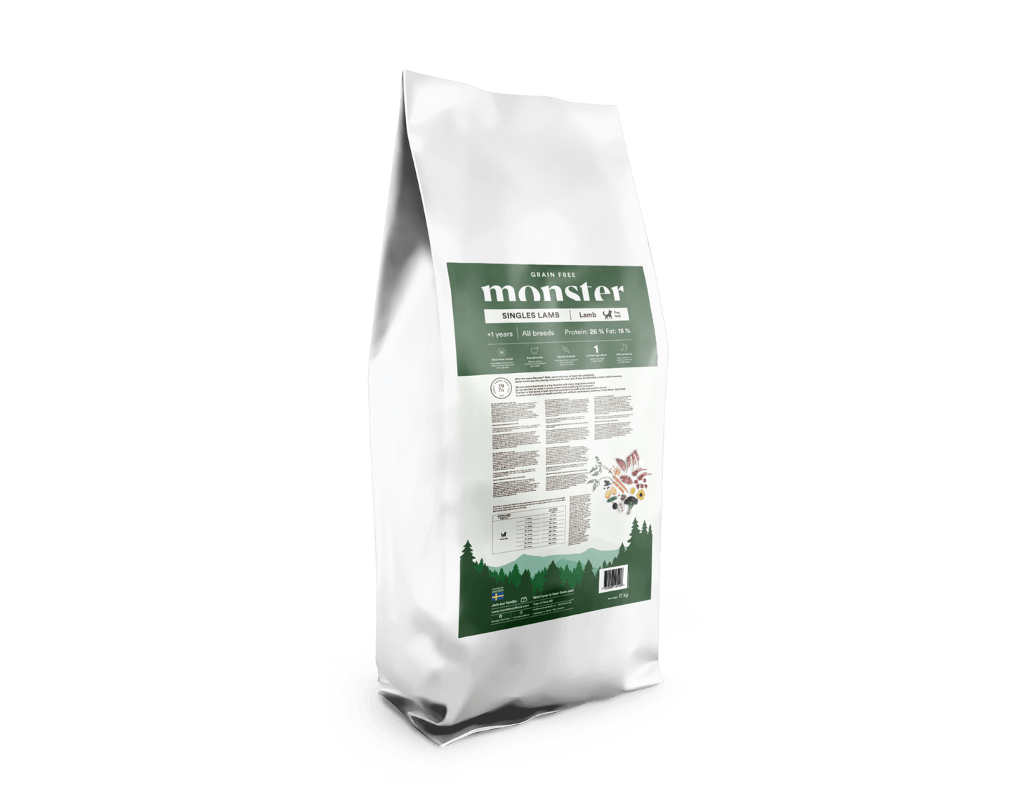 Monster Dog Grain Free Singles Lamb - Handla på Gaston