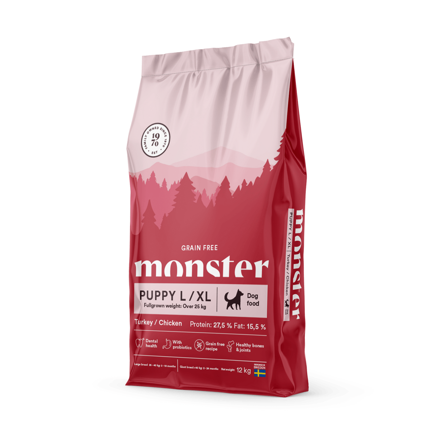 Monster Dog Grain Free Puppy L/XL Turkey/Chicken - Handla på Gaston