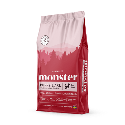 Monster Dog Grain Free Puppy L/XL Turkey/Chicken - Handla på Gaston