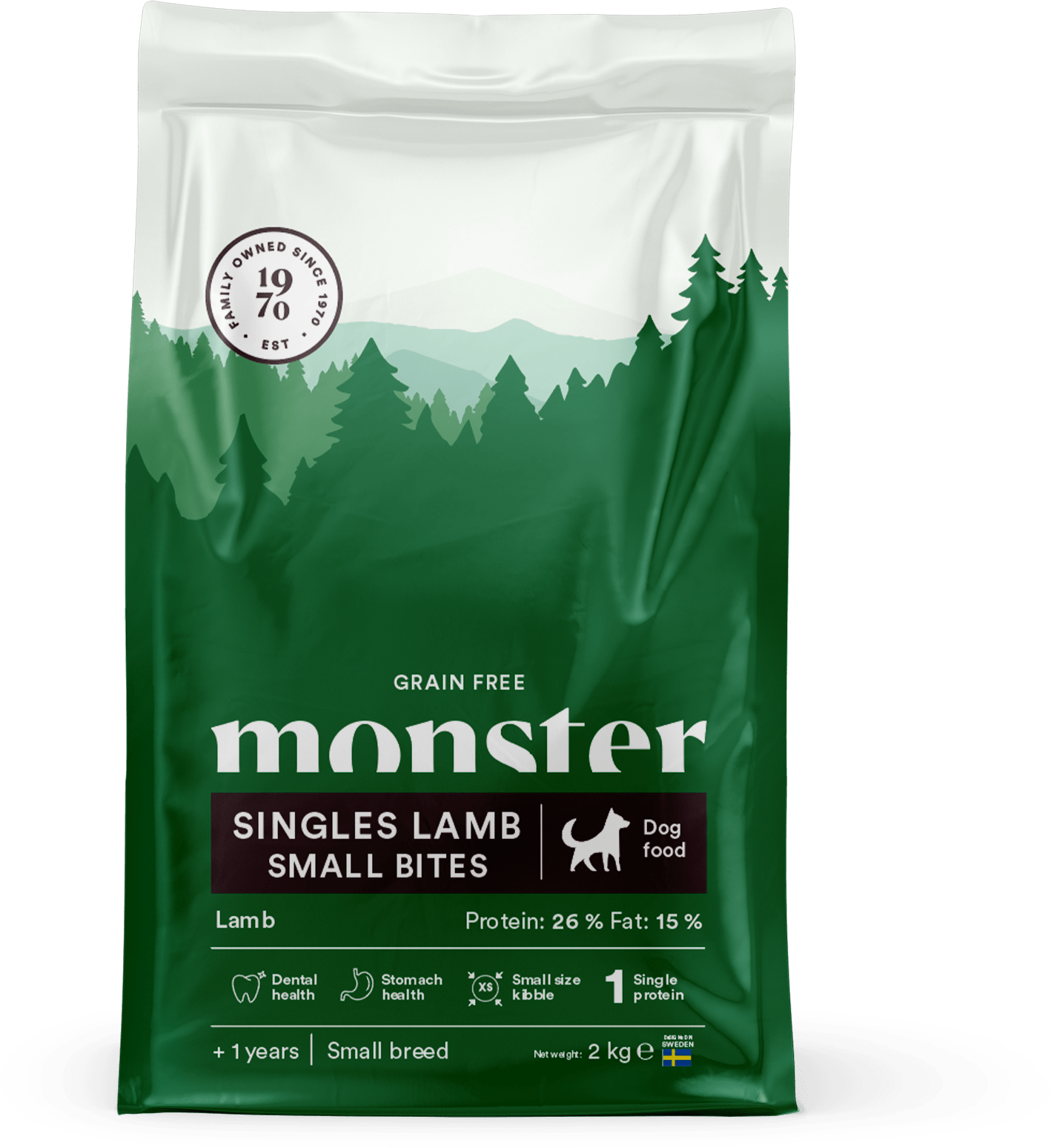Monster Dog Grain Free Singles Lamb Small Bites - Handla på Gaston