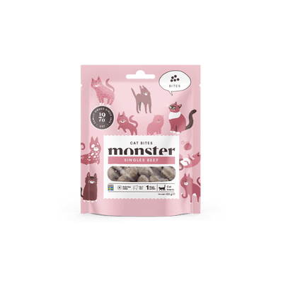 Monster Cat Soft Treats Bites Beef - Handla på Gaston