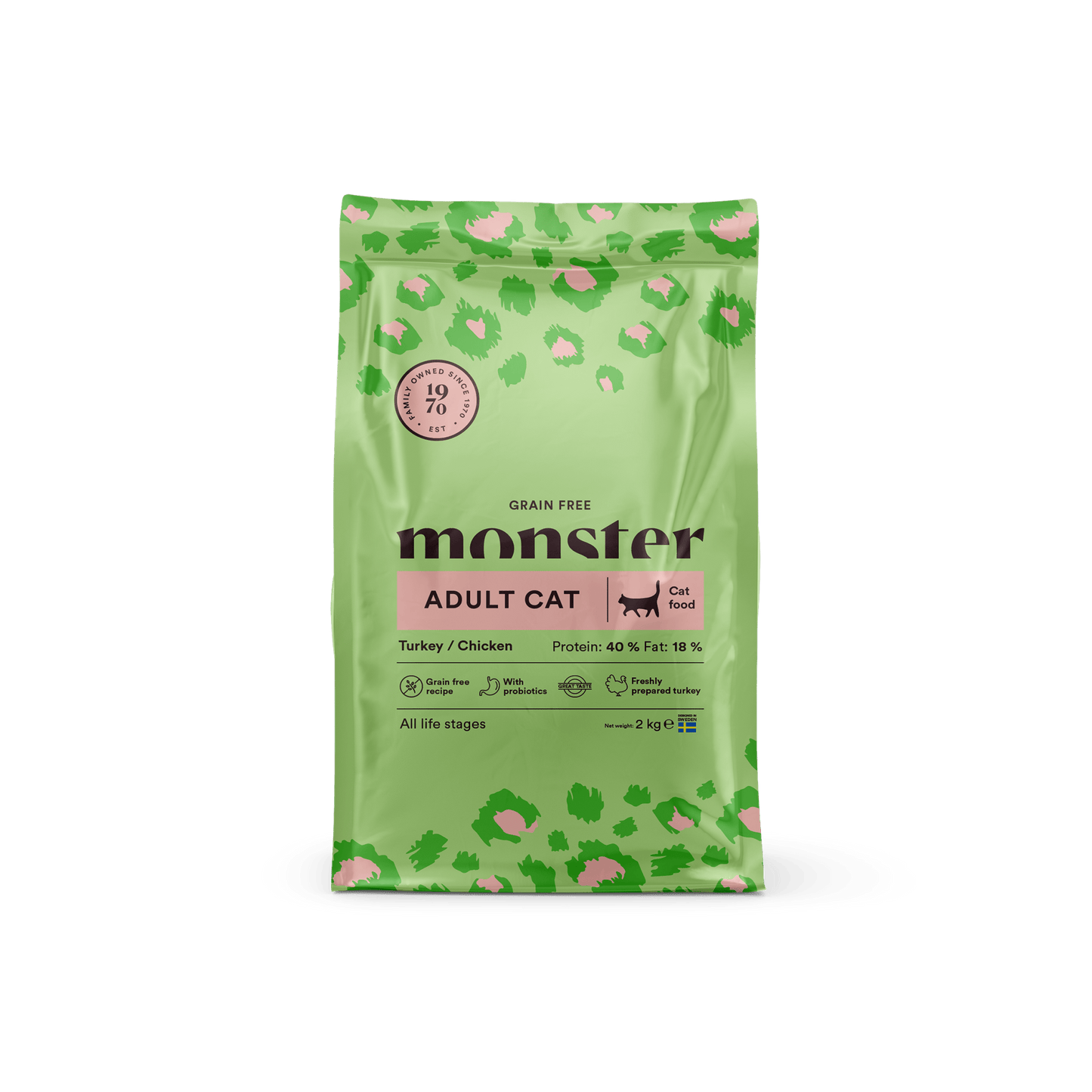 Monster Cat Grain Free Adult Turkey/Chicken - Handla på Gaston