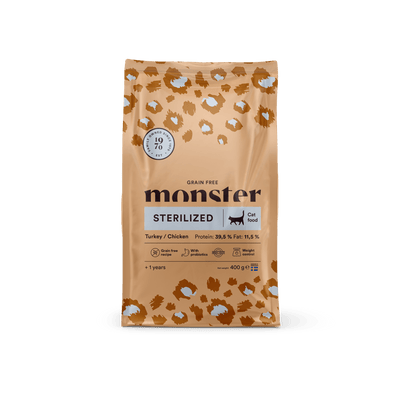 Monster Cat Grain Free Sterilized Turkey/Chicken - Handla på Gaston
