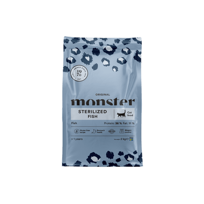 Monster Cat Original Sterilized Fish - Handla på Gaston
