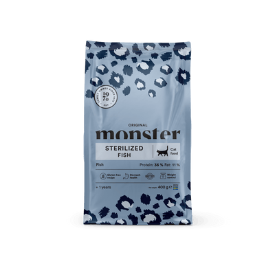 Monster Cat Original Sterilized Fish - Handla på Gaston