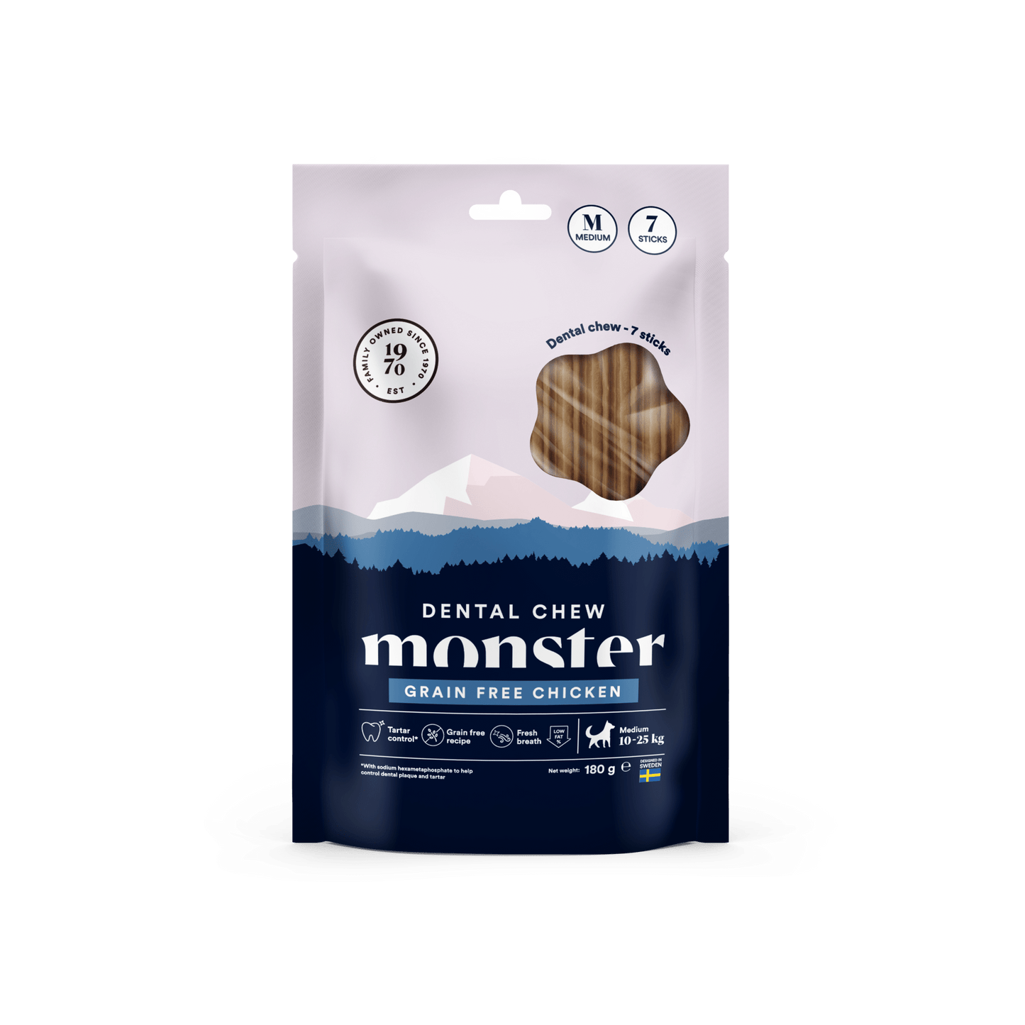 Monster Dog Dental Chew Grain Free Chicken Medium - Handla på Gaston