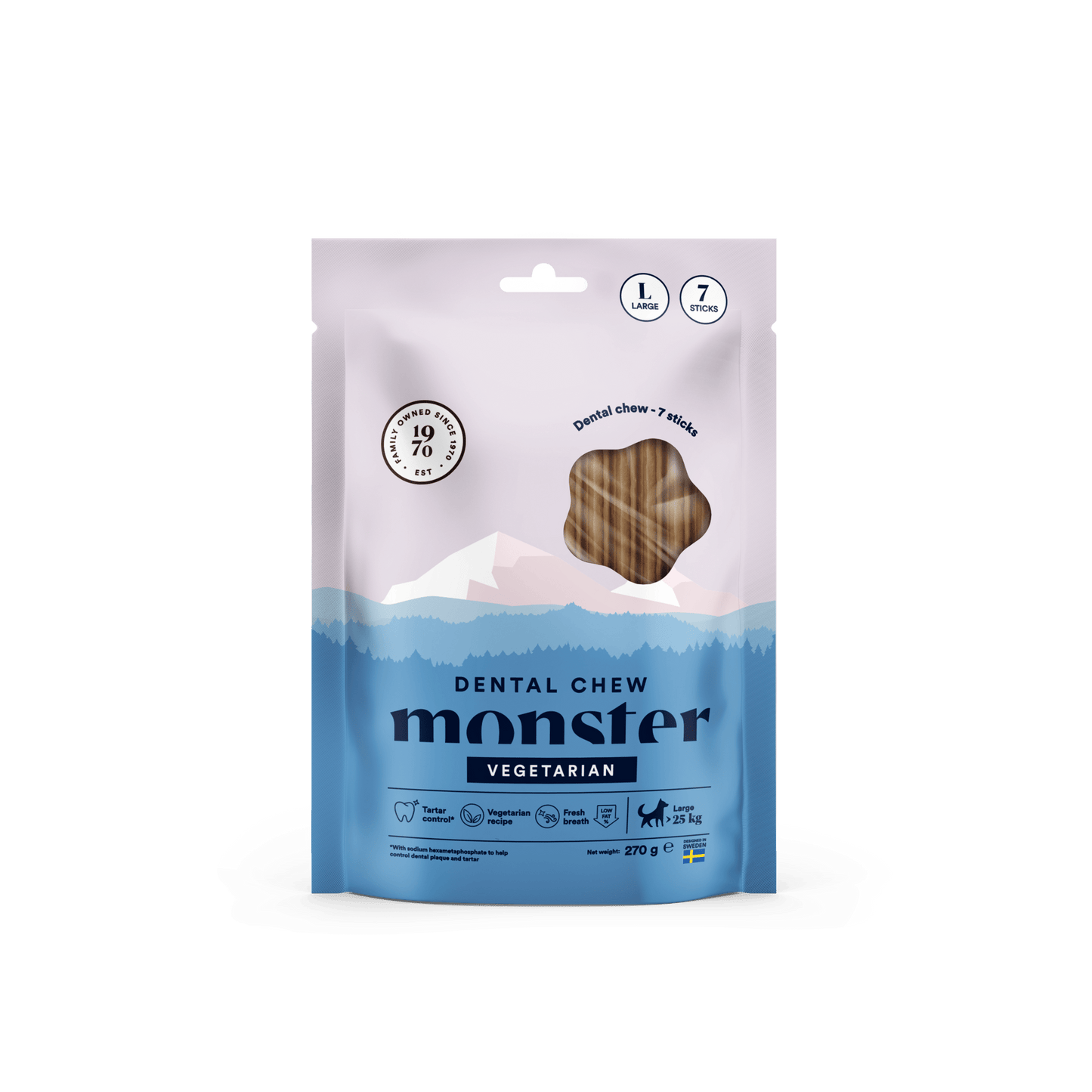 Monster Dog Dental Chew Vegetarian Large - Handla på Gaston