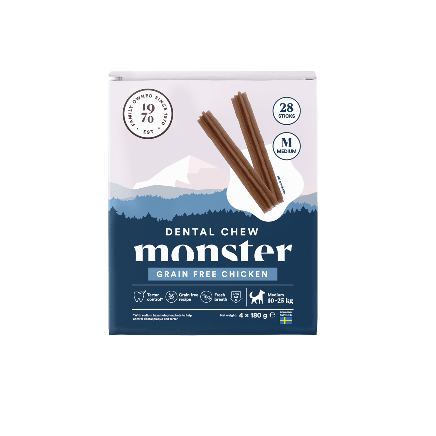 Monster Dog Dental Chew Grain Free Chicken Medium - Handla på Gaston