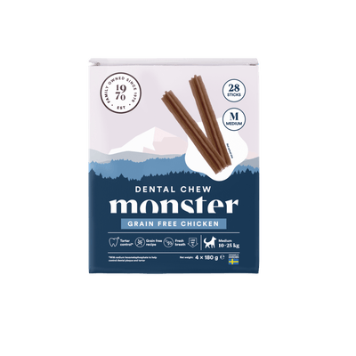 Monster Dog Dental Chew Grain Free Chicken Medium - Handla på Gaston