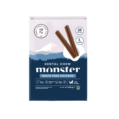 Monster Dog Dental Chew Grain Free Chicken Large - Handla på Gaston