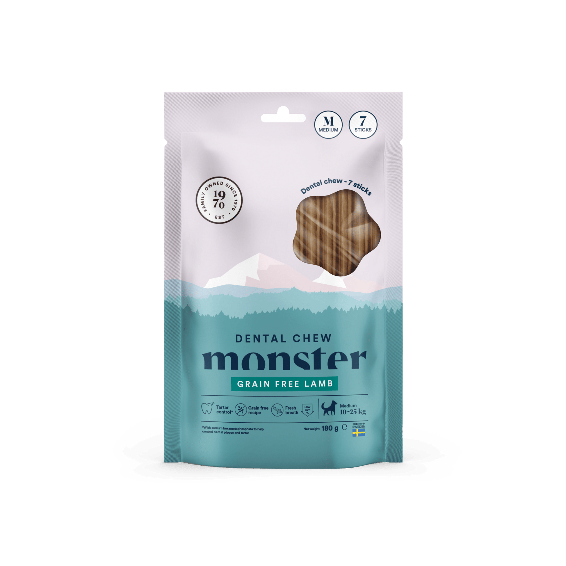 Monster Dog Dental Chew Lamb Medium - Handla på Gaston