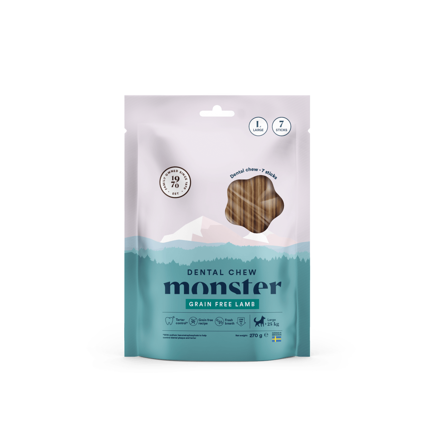 Monster Dog Dental Chew Lamb Large - Handla på Gaston