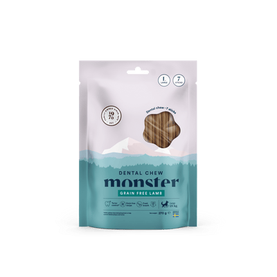 Monster Dog Dental Chew Lamb Large - Handla på Gaston