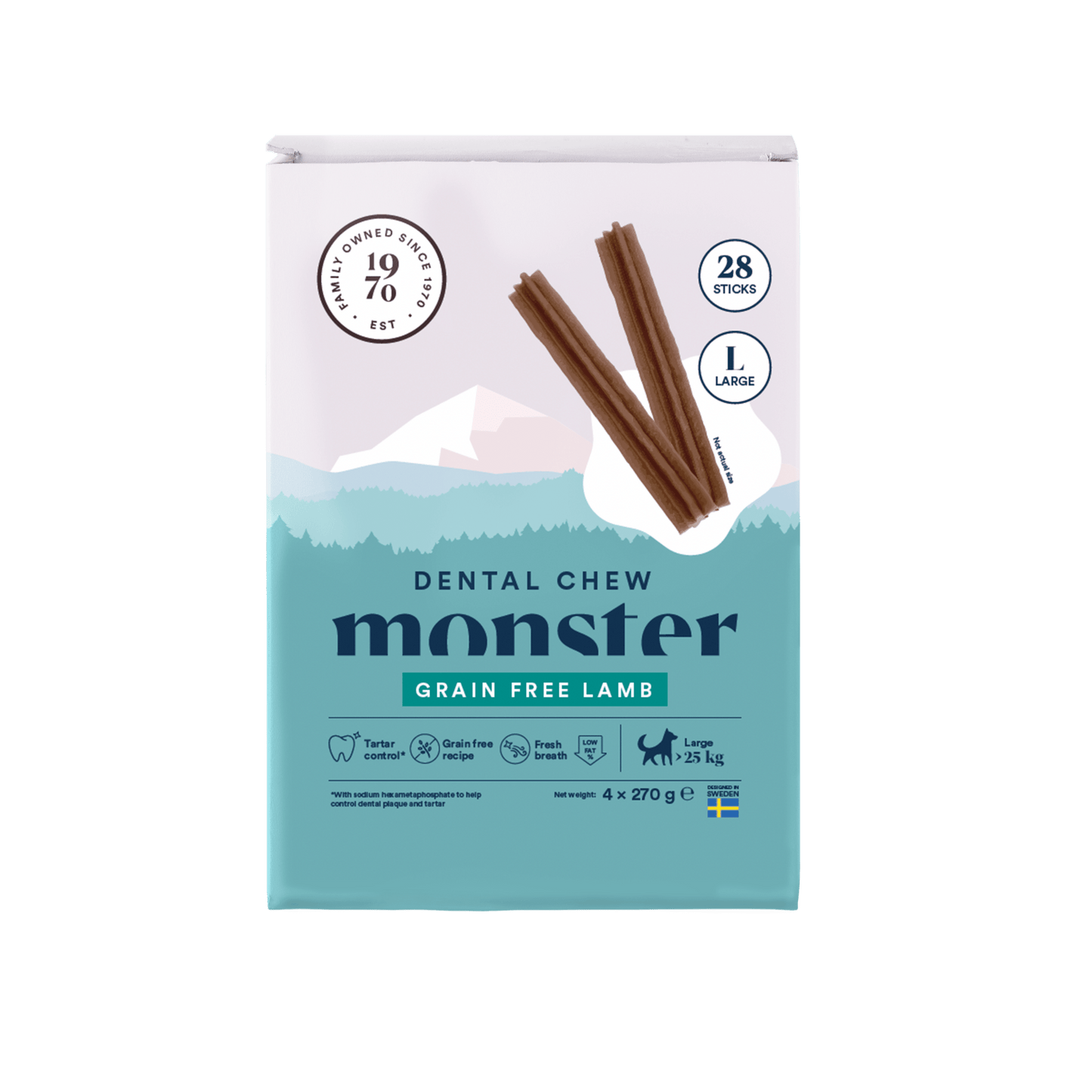 Monster Dog Dental Chew Lamb Large - Handla på Gaston