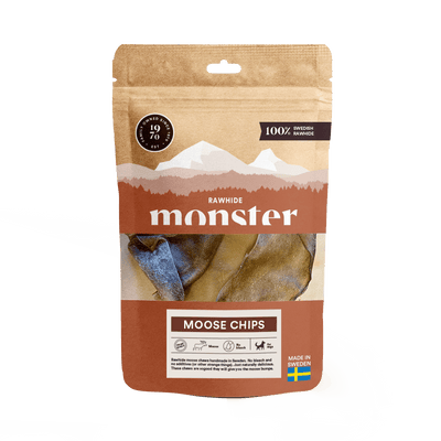 Monster Rawhide Moose Chips Bag - Handla på Gaston