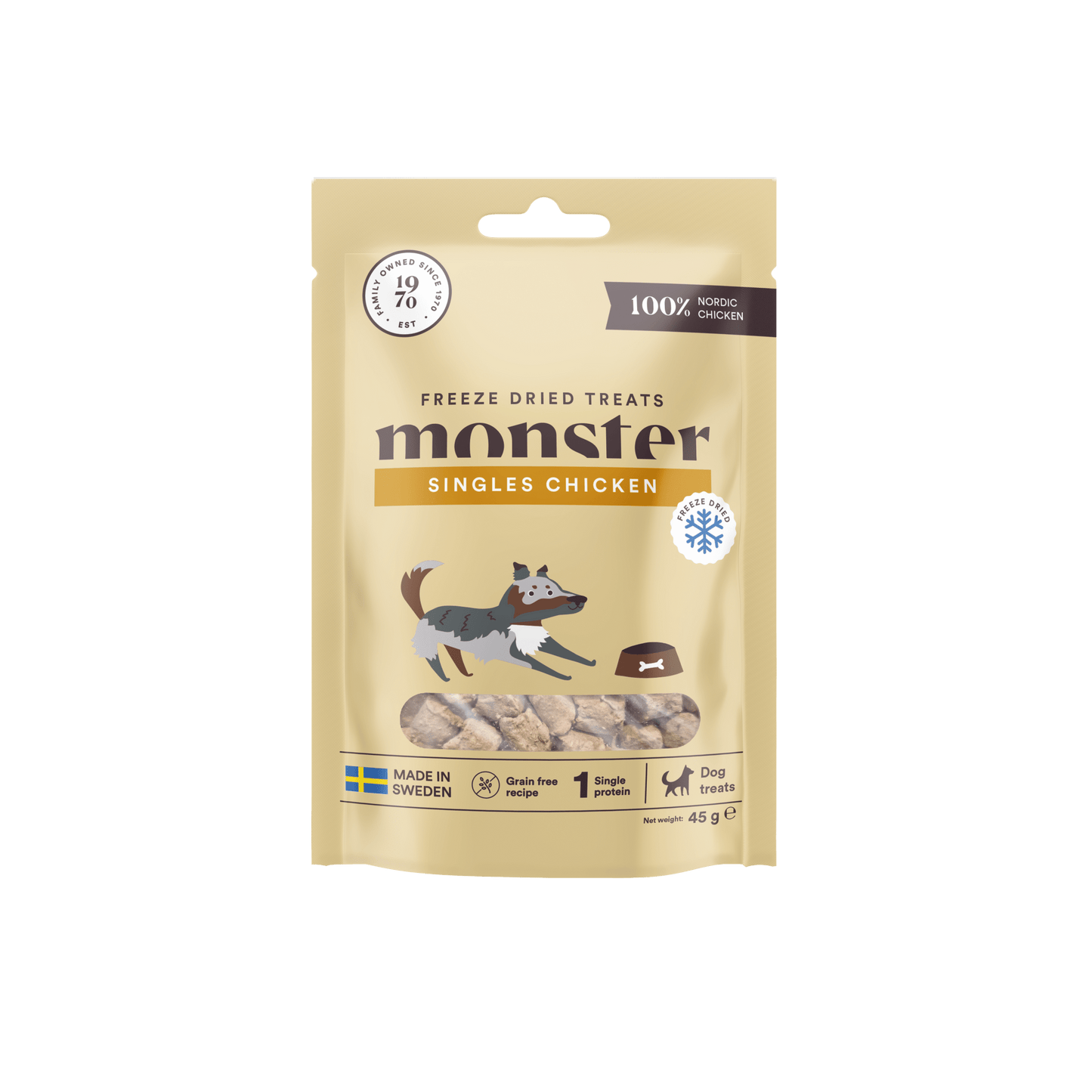 Monster Dog Treats Freeze Dried Chicken - Handla på Gaston