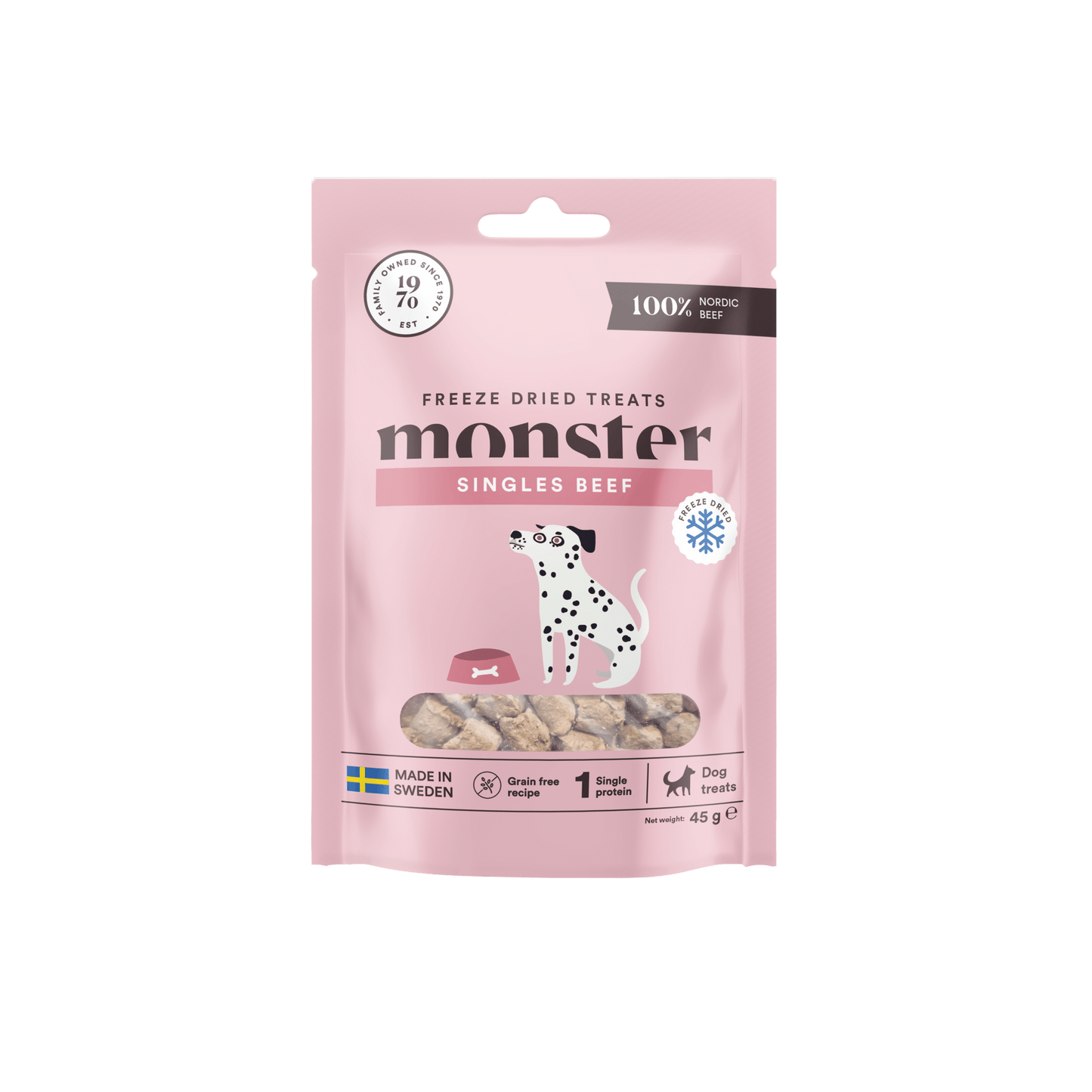 Monster Dog Treats Freeze Dried Beef - Handla på Gaston
