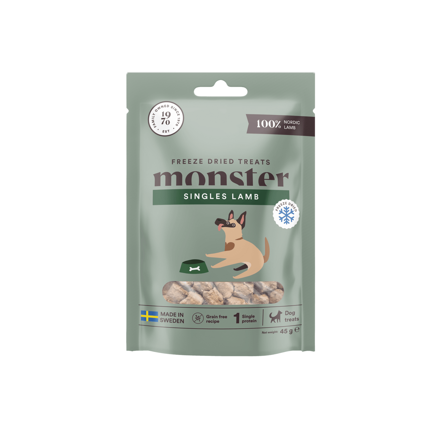Monster Dog Treats Freeze Dried Lamb - Handla på Gaston