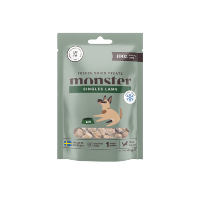 Monster Dog Treats Freeze Dried Lamb - Handla på Gaston