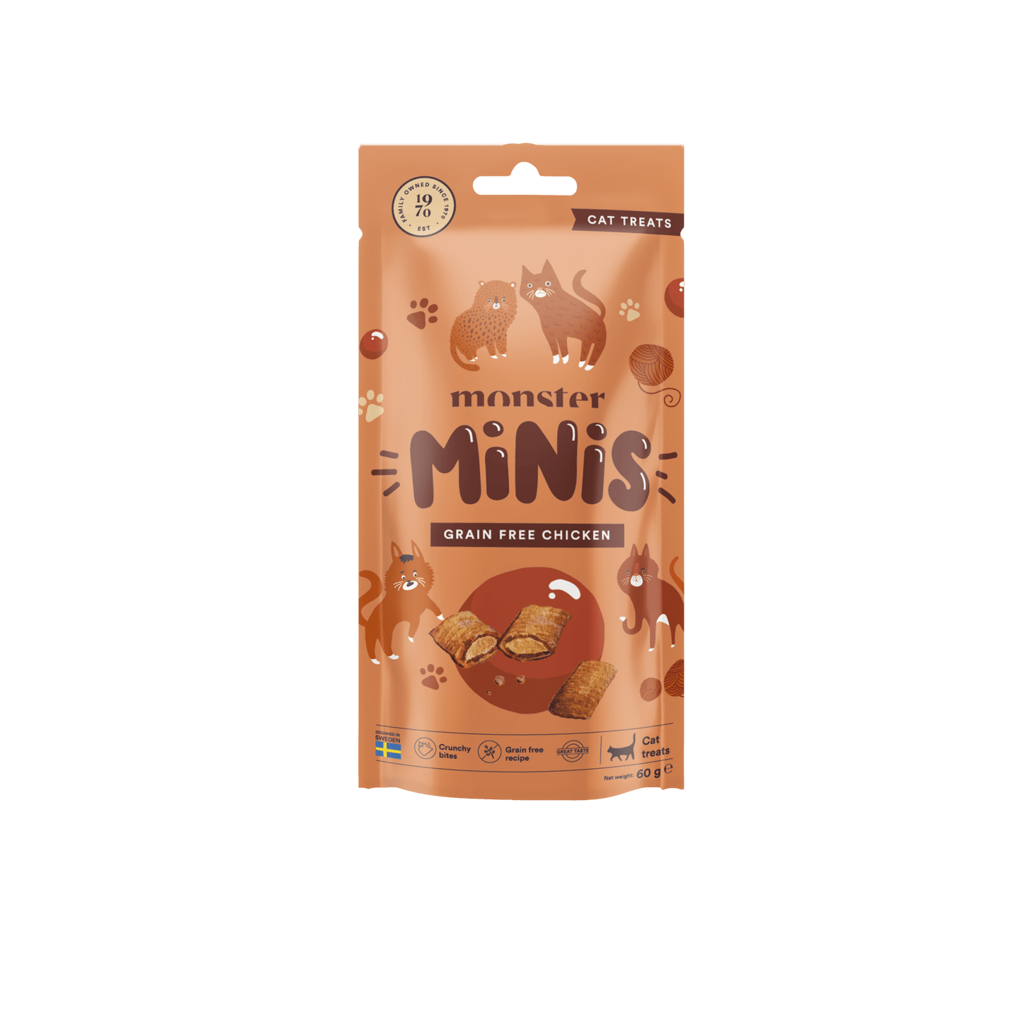 Monster Cat Minis treats Grain Free Chicken - Handla på Gaston