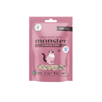 Monster Cat Treats Freeze Dried Pork - Handla på Gaston
