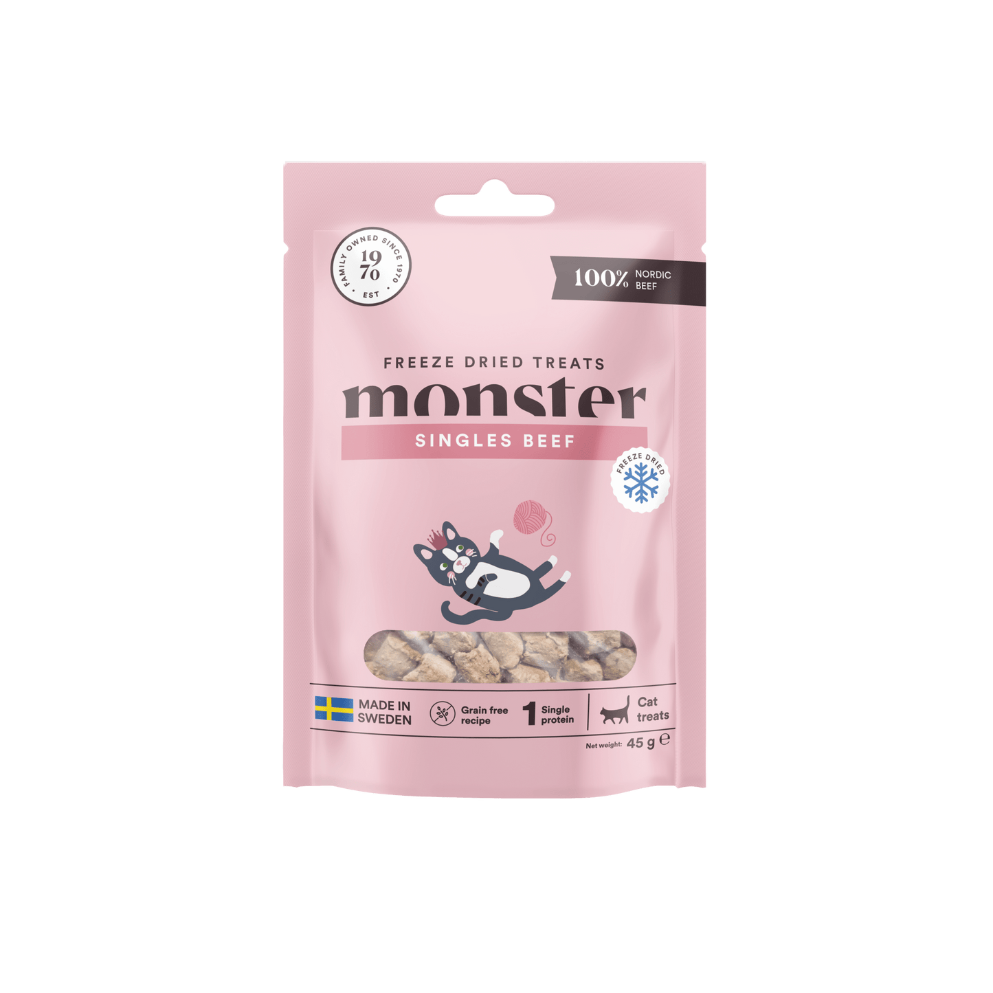 Monster Cat Treats Freeze Dried Beef - Handla på Gaston