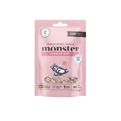 Monster Cat Treats Freeze Dried Beef - Handla på Gaston