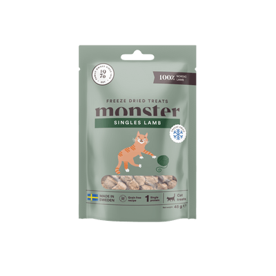 Monster Cat Treats Freeze Dried Lamb - Handla på Gaston