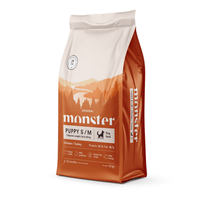 Monster Dog Original Puppy S/M Chicken/Turkey - Handla på Gaston