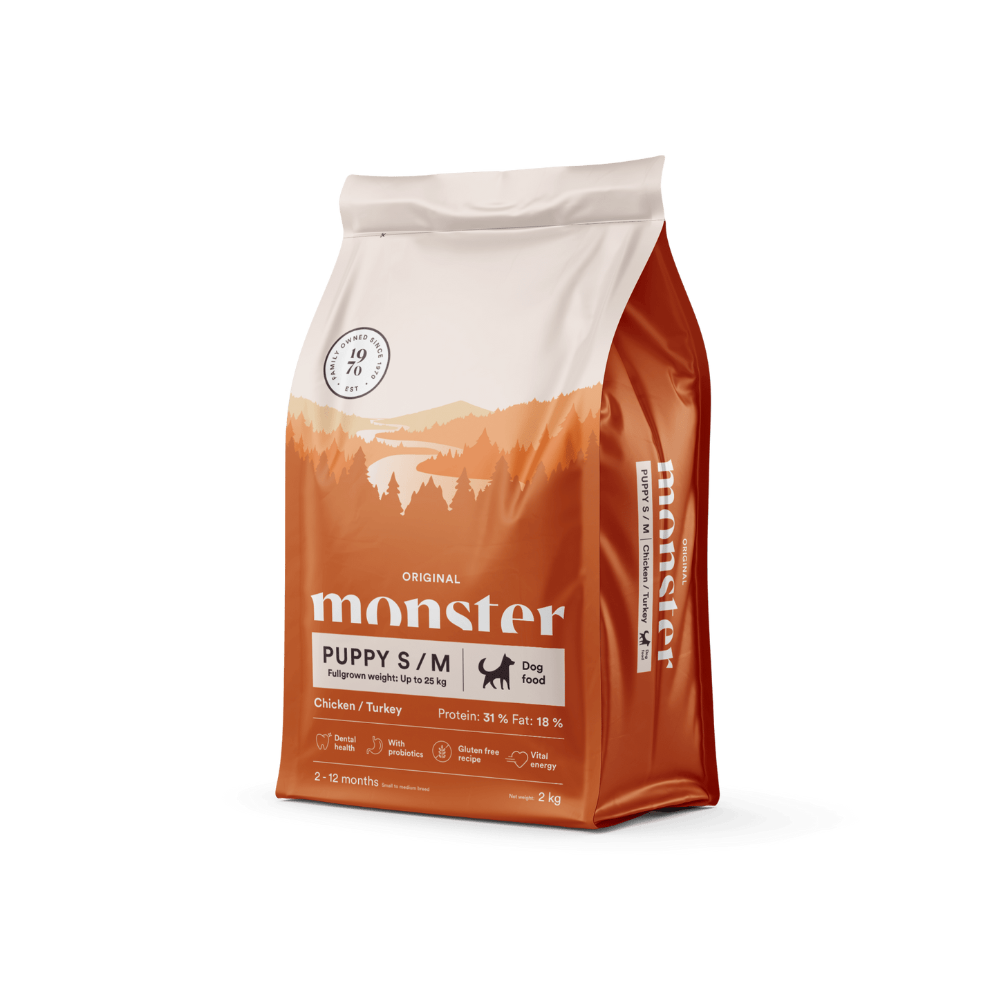 Monster Dog Original Puppy S/M Chicken/Turkey - Handla på Gaston
