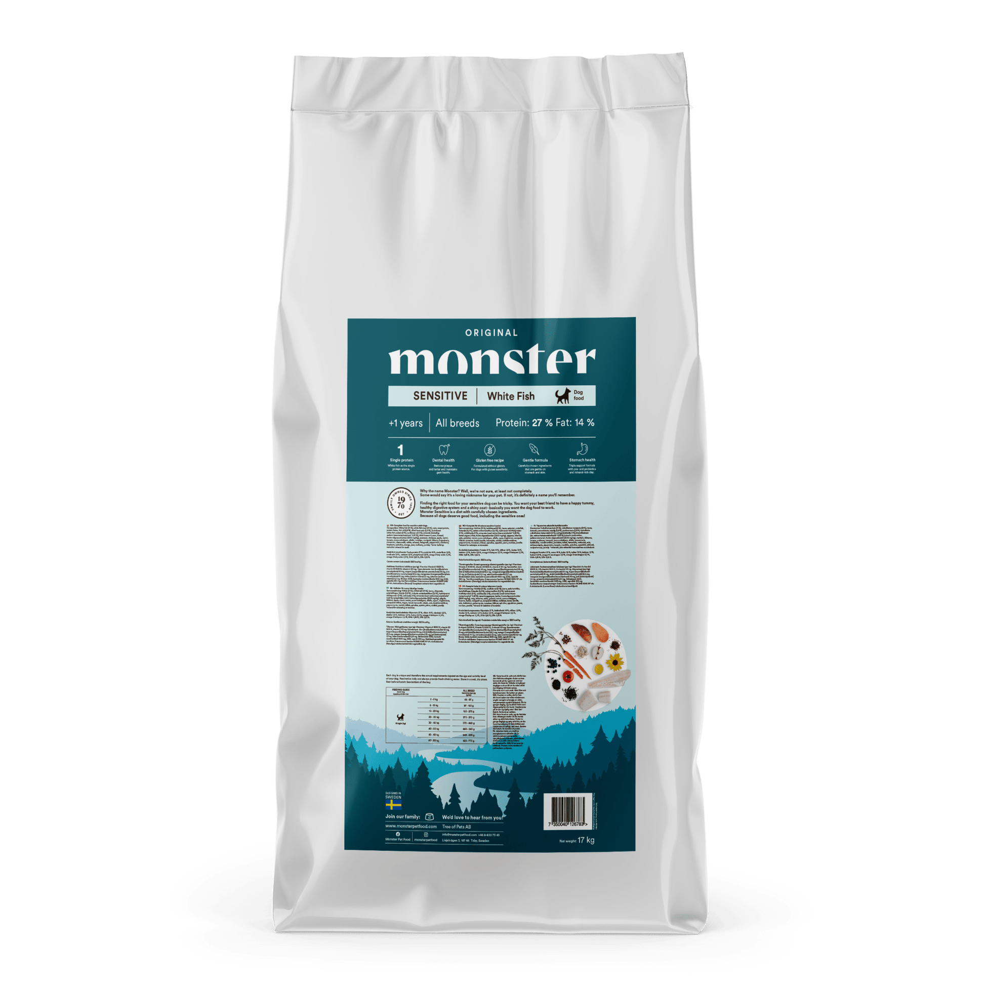 Monster Dog Original Sensitive White Fish - Handla på Gaston