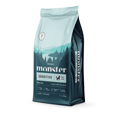 Monster Dog Original Sensitive White Fish - Handla på Gaston