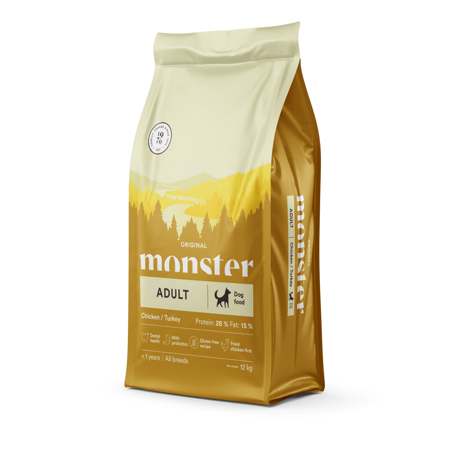 Monster Dog Original Adult Chicken/Turkey - Handla på Gaston