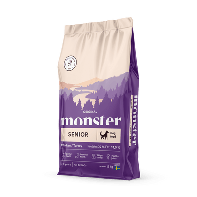 Monster Dog Original Senior Chicken/Turkey - Handla på Gaston