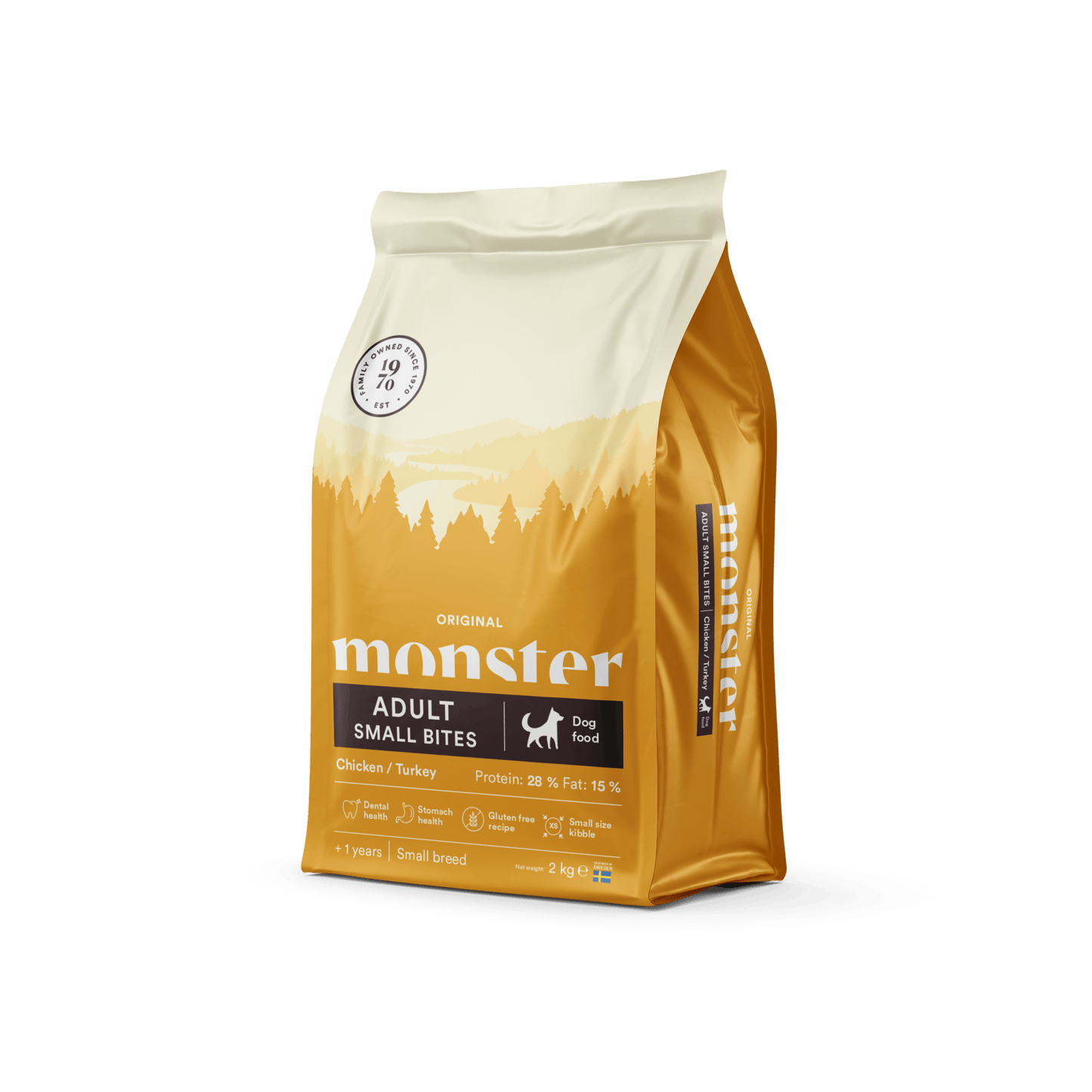 Monster Dog Original Adult Small Bites - Handla på Gaston