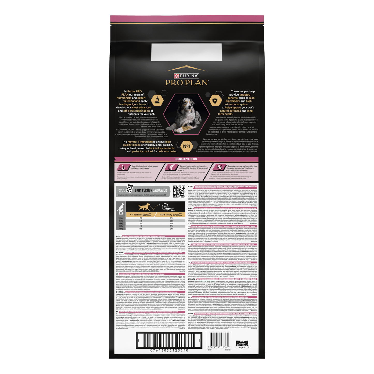 PURINA PRO PLAN Medium & Large Adult Dog 7+ Sensitive Skin Rikt på lax - Handla på Gaston