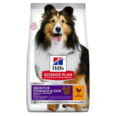 Hill's Science Plan Adult Sensitive Stomach & Skin Medium Kyckling - Handla på Gaston